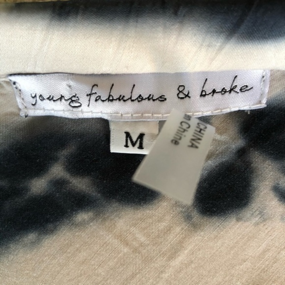 Young fabulous and broke navy tie dye skirt medium - Picture 6 of 7